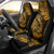 Hawaii Fish Hook Car Seat Cover Polynesian Pattern Gold Version - Wonder Print Shop