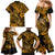 Hawaii Fish Hook Family Matching Mermaid Dress and Hawaiian Shirt Polynesian Pattern Gold Version - Wonder Print Shop