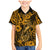 Hawaii Fish Hook Family Matching Mermaid Dress and Hawaiian Shirt Polynesian Pattern Gold Version - Wonder Print Shop