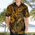 Hawaii Fish Hook Hawaiian Shirt Polynesian Pattern Gold Version - Wonder Print Shop