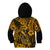 Hawaii Fish Hook Kid Hoodie Polynesian Pattern Gold Version - Wonder Print Shop