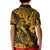 Hawaii Fish Hook Kid Polo Shirt Polynesian Pattern Gold Version - Wonder Print Shop