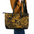 Hawaii Fish Hook Leather Tote Bag Polynesian Pattern Gold Version - Wonder Print Shop