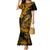 Hawaii Fish Hook Mermaid Dress Polynesian Pattern Gold Version - Wonder Print Shop