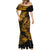 Hawaii Fish Hook Mermaid Dress Polynesian Pattern Gold Version - Wonder Print Shop