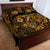 Hawaii Fish Hook Quilt Bed Set Polynesian Pattern Gold Version - Wonder Print Shop