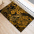 Hawaii Fish Hook Rubber Doormat Polynesian Pattern Gold Version - Wonder Print Shop