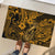 Hawaii Fish Hook Rubber Doormat Polynesian Pattern Gold Version - Wonder Print Shop