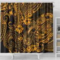 hawaii-fish-hook-shower-curtain-polynesian-pattern-gold-version