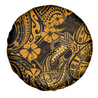 Hawaii Fish Hook Spare Tire Cover Polynesian Pattern Gold Version - Wonder Print Shop