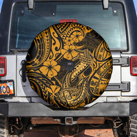 Hawaii Fish Hook Spare Tire Cover Polynesian Pattern Gold Version - Wonder Print Shop