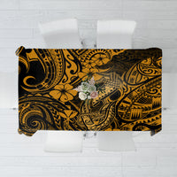 Hawaii Fish Hook Tablecloth Polynesian Pattern Gold Version - Wonder Print Shop