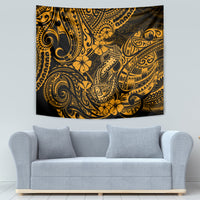Hawaii Fish Hook Tapestry Polynesian Pattern Gold Version - Wonder Print Shop