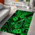 Hawaii Fish Hook Area Rug Polynesian Pattern Green Version - Wonder Print Shop