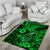 Hawaii Fish Hook Area Rug Polynesian Pattern Green Version - Wonder Print Shop