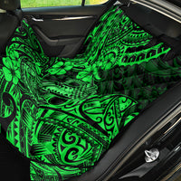 Hawaii Fish Hook Back Car Seat Cover Polynesian Pattern Green Version - Wonder Print Shop