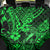 Hawaii Fish Hook Back Car Seat Cover Polynesian Pattern Green Version - Wonder Print Shop