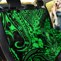 Hawaii Fish Hook Back Car Seat Cover Polynesian Pattern Green Version - Wonder Print Shop