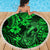 Hawaii Fish Hook Beach Blanket Polynesian Pattern Green Version - Wonder Print Shop
