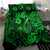 Hawaii Fish Hook Bedding Set Polynesian Pattern Green Version - Wonder Print Shop