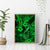 Hawaii Fish Hook Canvas Wall Art Polynesian Pattern Green Version - Wonder Print Shop
