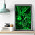 Hawaii Fish Hook Canvas Wall Art Polynesian Pattern Green Version - Wonder Print Shop