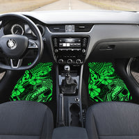 Hawaii Fish Hook Car Mats Polynesian Pattern Green Version - Wonder Print Shop