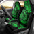 Hawaii Fish Hook Car Seat Cover Polynesian Pattern Green Version - Wonder Print Shop