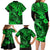 Hawaii Fish Hook Family Matching Long Sleeve Bodycon Dress and Hawaiian Shirt Polynesian Pattern Green Version - Wonder Print Shop