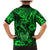 Hawaii Fish Hook Family Matching Mermaid Dress and Hawaiian Shirt Polynesian Pattern Green Version - Wonder Print Shop