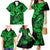 Hawaii Fish Hook Family Matching Mermaid Dress and Hawaiian Shirt Polynesian Pattern Green Version - Wonder Print Shop