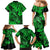 Hawaii Fish Hook Family Matching Mermaid Dress and Hawaiian Shirt Polynesian Pattern Green Version - Wonder Print Shop