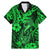 Hawaii Fish Hook Family Matching Mermaid Dress and Hawaiian Shirt Polynesian Pattern Green Version - Wonder Print Shop