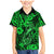 Hawaii Fish Hook Family Matching Mermaid Dress and Hawaiian Shirt Polynesian Pattern Green Version - Wonder Print Shop