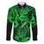 Hawaii Fish Hook Family Matching Puletasi Dress and Hawaiian Shirt Polynesian Pattern Green Version - Wonder Print Shop