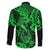 Hawaii Fish Hook Family Matching Puletasi Dress and Hawaiian Shirt Polynesian Pattern Green Version - Wonder Print Shop