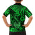 Hawaii Fish Hook Family Matching Short Sleeve Bodycon Dress and Hawaiian Shirt Polynesian Pattern Green Version - Wonder Print Shop