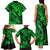 Hawaii Fish Hook Family Matching Tank Maxi Dress and Hawaiian Shirt Polynesian Pattern Green Version - Wonder Print Shop