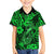 Hawaii Fish Hook Kid Hawaiian Shirt Polynesian Pattern Green Version - Wonder Print Shop