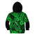 Hawaii Fish Hook Kid Hoodie Polynesian Pattern Green Version - Wonder Print Shop