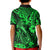Hawaii Fish Hook Kid Polo Shirt Polynesian Pattern Green Version - Wonder Print Shop