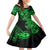 Hawaii Fish Hook Kid Short Sleeve Dress Polynesian Pattern Green Version - Wonder Print Shop