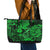 Hawaii Fish Hook Leather Tote Bag Polynesian Pattern Green Version - Wonder Print Shop