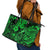 Hawaii Fish Hook Leather Tote Bag Polynesian Pattern Green Version - Wonder Print Shop
