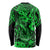 Hawaii Fish Hook Long Sleeve Shirt Polynesian Pattern Green Version - Wonder Print Shop