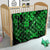 Hawaii Fish Hook Quilt Polynesian Pattern Green Version - Wonder Print Shop