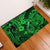 Hawaii Fish Hook Rubber Doormat Polynesian Pattern Green Version - Wonder Print Shop