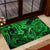 Hawaii Fish Hook Rubber Doormat Polynesian Pattern Green Version - Wonder Print Shop