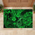 Hawaii Fish Hook Rubber Doormat Polynesian Pattern Green Version - Wonder Print Shop