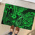 Hawaii Fish Hook Rubber Doormat Polynesian Pattern Green Version - Wonder Print Shop